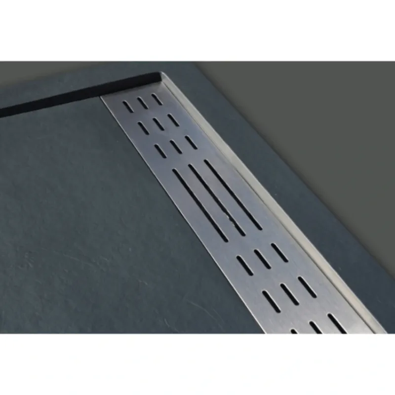 Gemstone Slate Rectangular Shower Tray Linear Waste