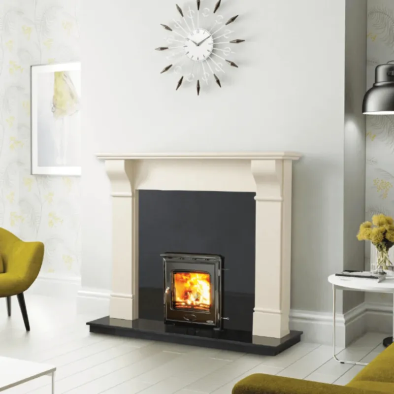 Tara Fireplace Package Deal – 54” Fireplace, Hearth & Insert Stove