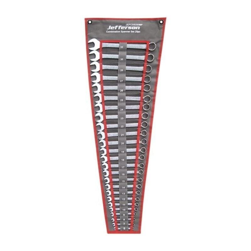 25 piece Combination Spanner Set Jefferson JEFCSS25
