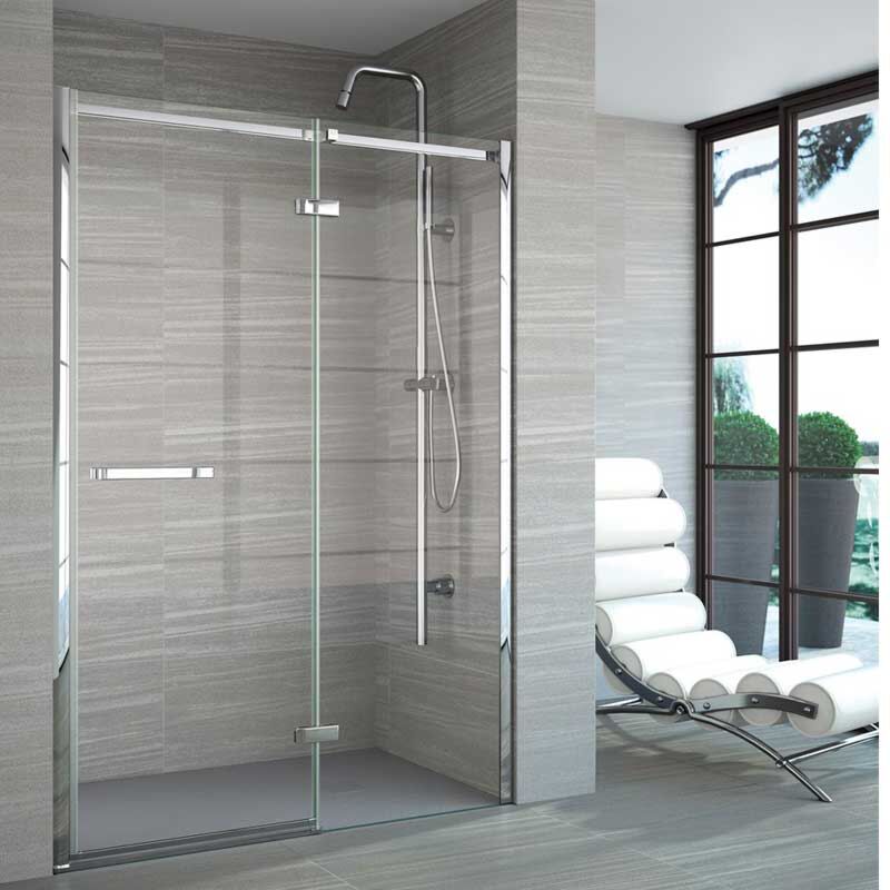 Merlyn 8 Series Frameless Hinge & Inline Shower Door