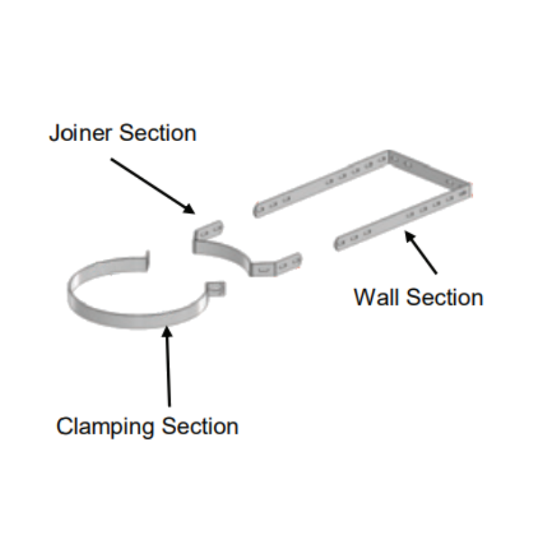 System 2 - Adjustable Wall Bracket for Twin Wall Insulated Chimney System