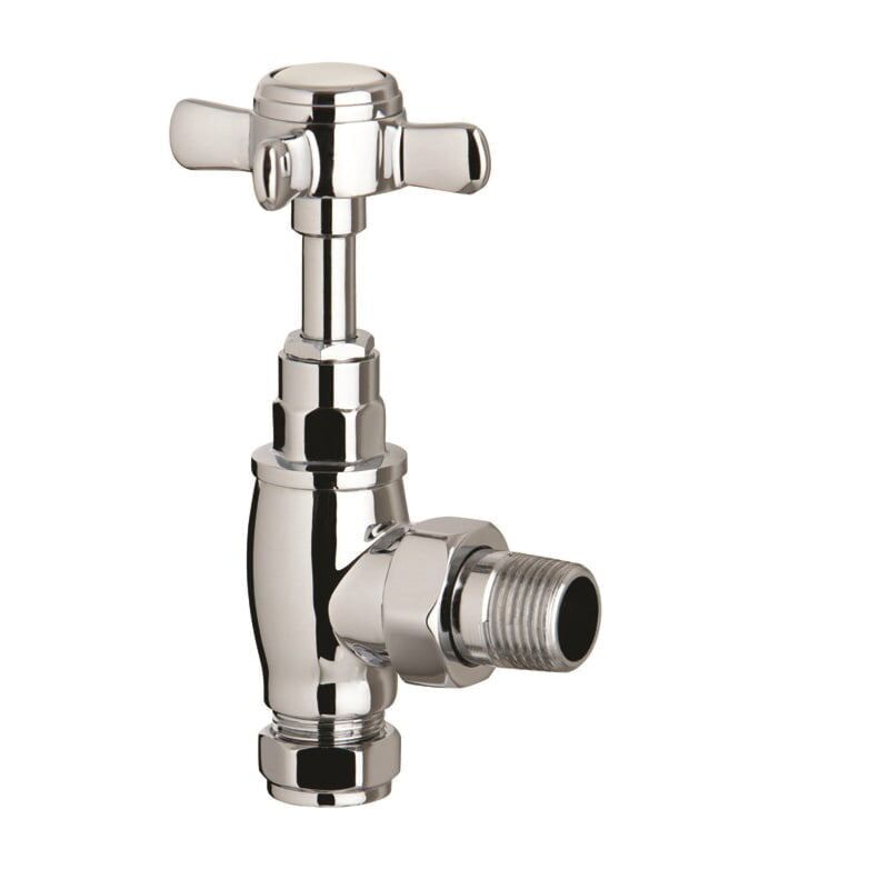 Pair Traditional Angled Radiator Valves