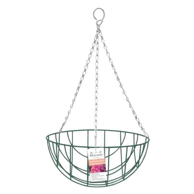 Blossom Traditional Hanging Basket - Green