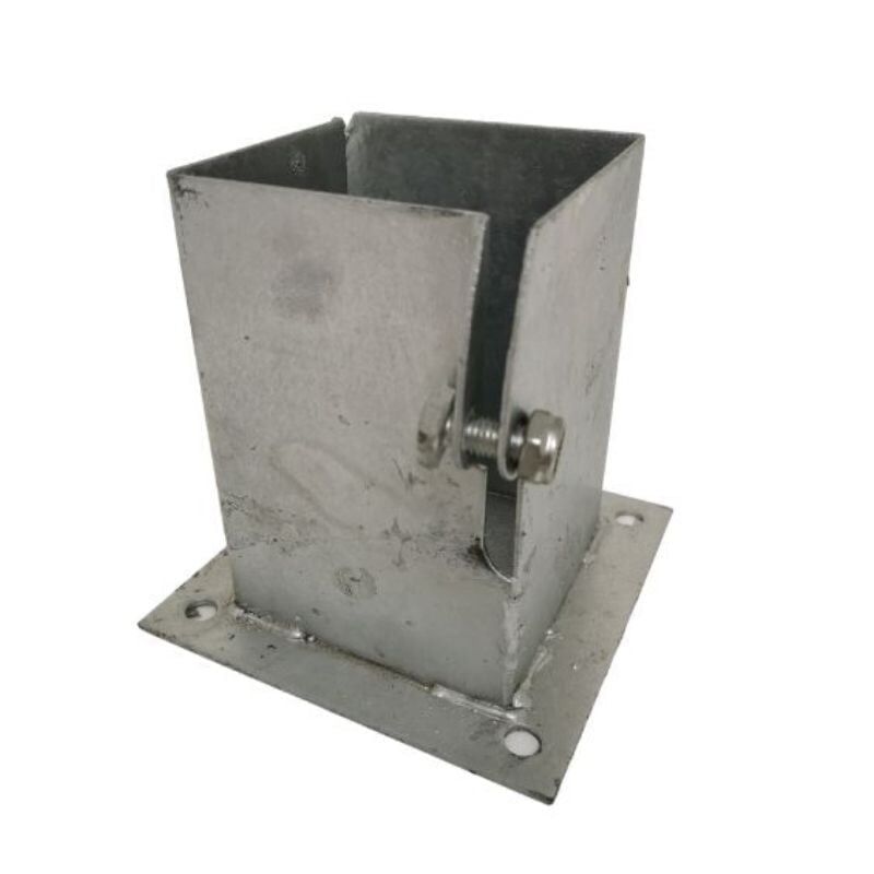 Bolt Down Fence Post Bracket 4 inches Galvanised