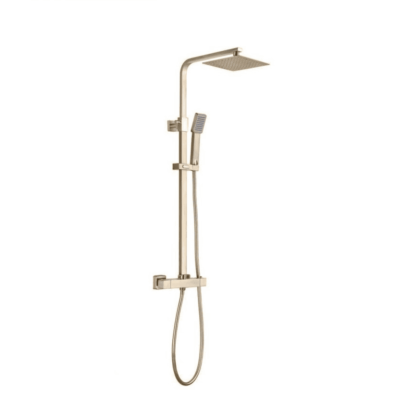 Brushed Brass Square Shower Kit