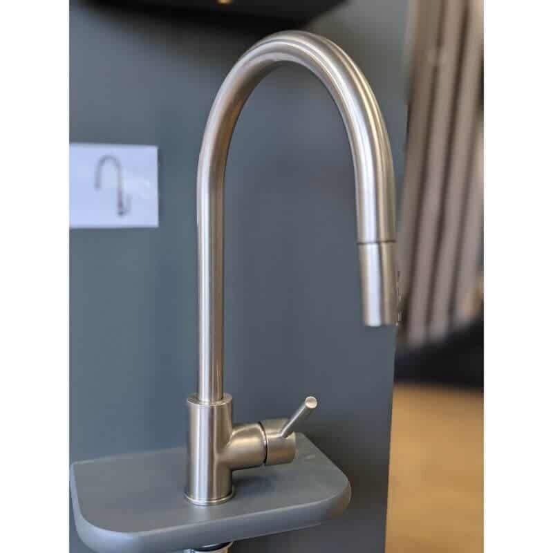 Brushed Nickel Tap - Single Lever & Pull Out Hose
