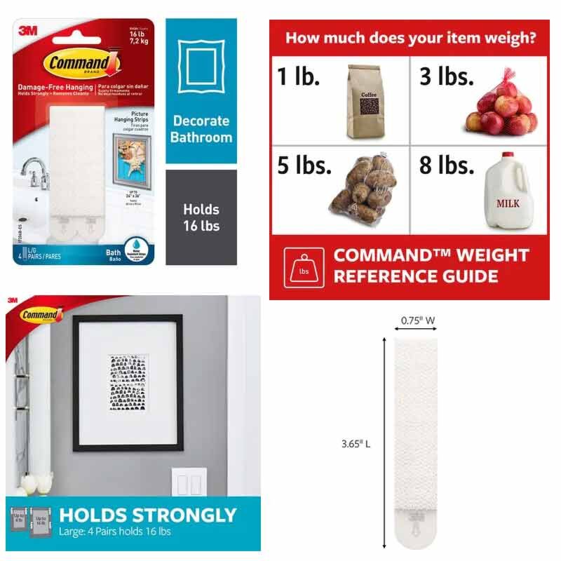 Command Picture Hanging Strips White | Large Pk4