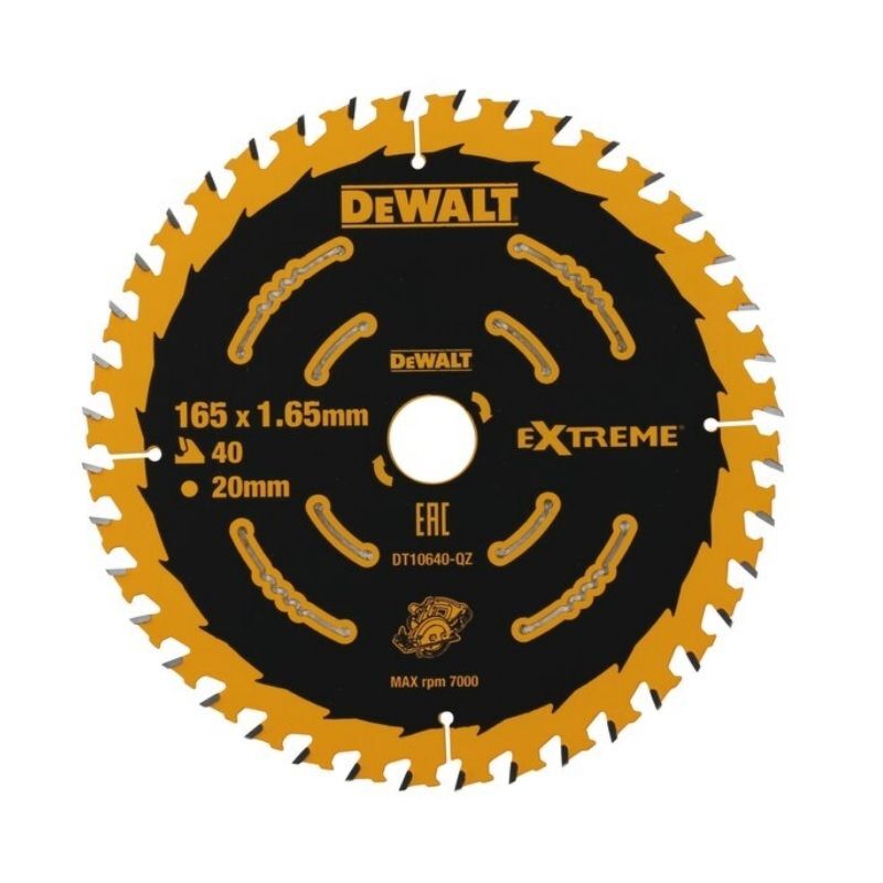 Dewalt 165mm X 20mm X 40t Circ Saw Blade