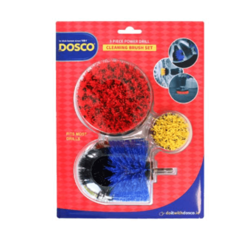 Dosco 3 Piece Power Drill Cleaning Brush Set