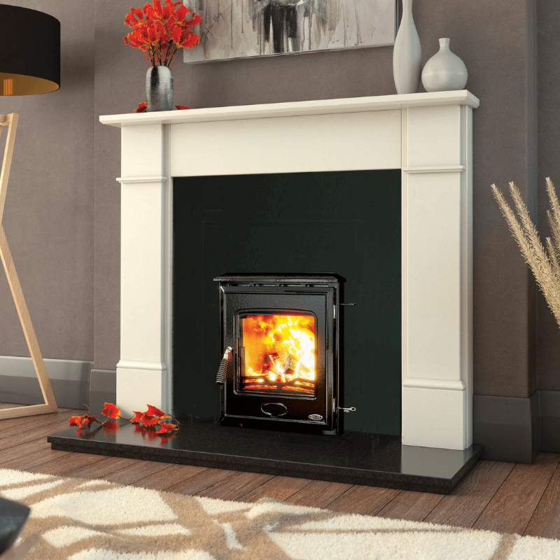 Emma Fireplace Package Deal – 54” Fireplace, Hearth & Insert Stove