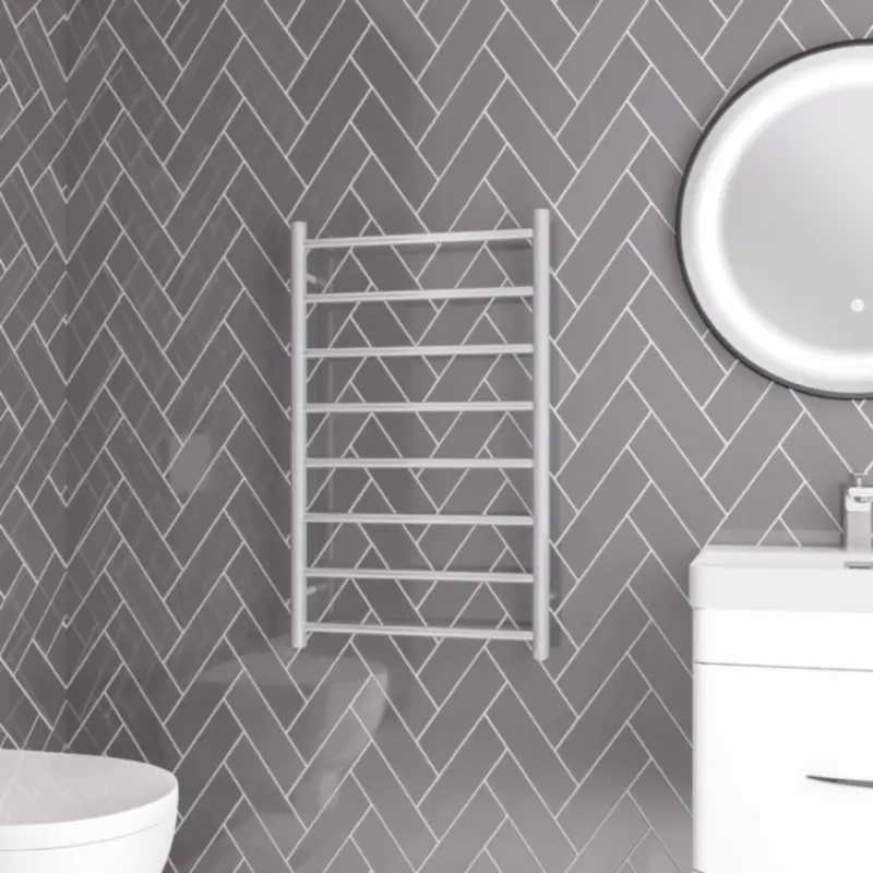 Emsbury Dry Element Towel Rail 800 x 500 Polished Stainless Steel