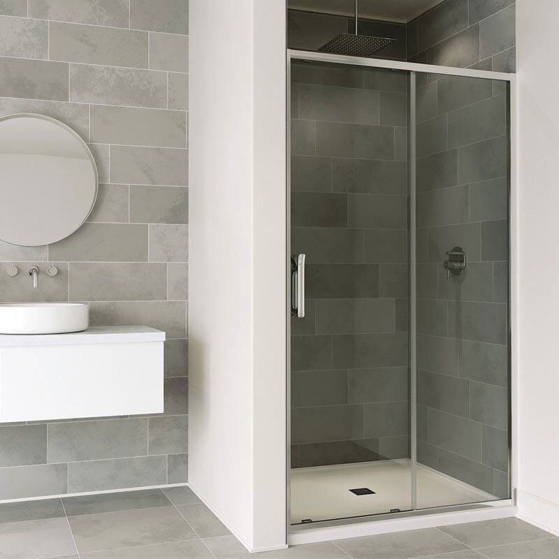Flair ETO Shower Sliding Shower Door Silver