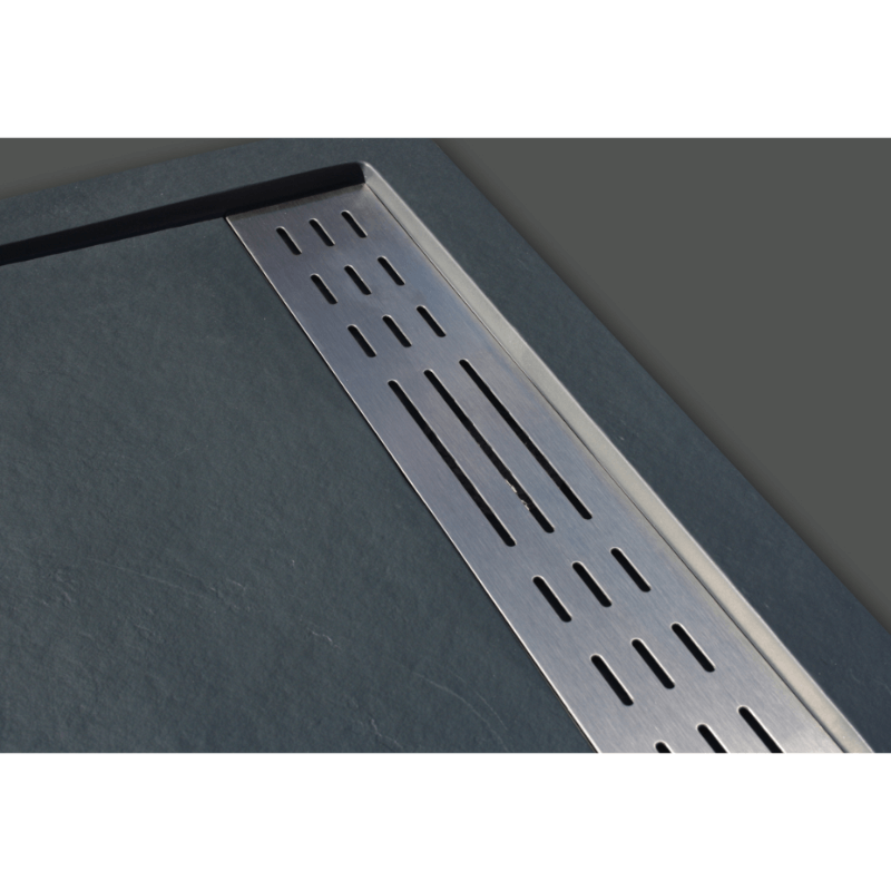 Gemstone Slate Rectangular Shower Tray Linear Waste
