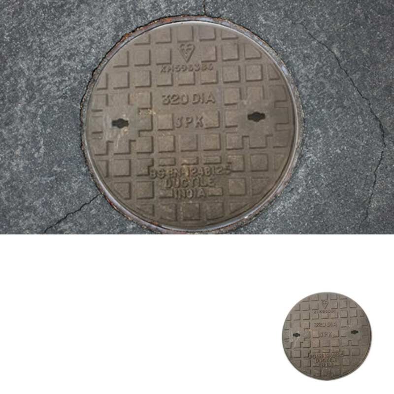 Round Manhole D Iron Frame 320 12.5 T