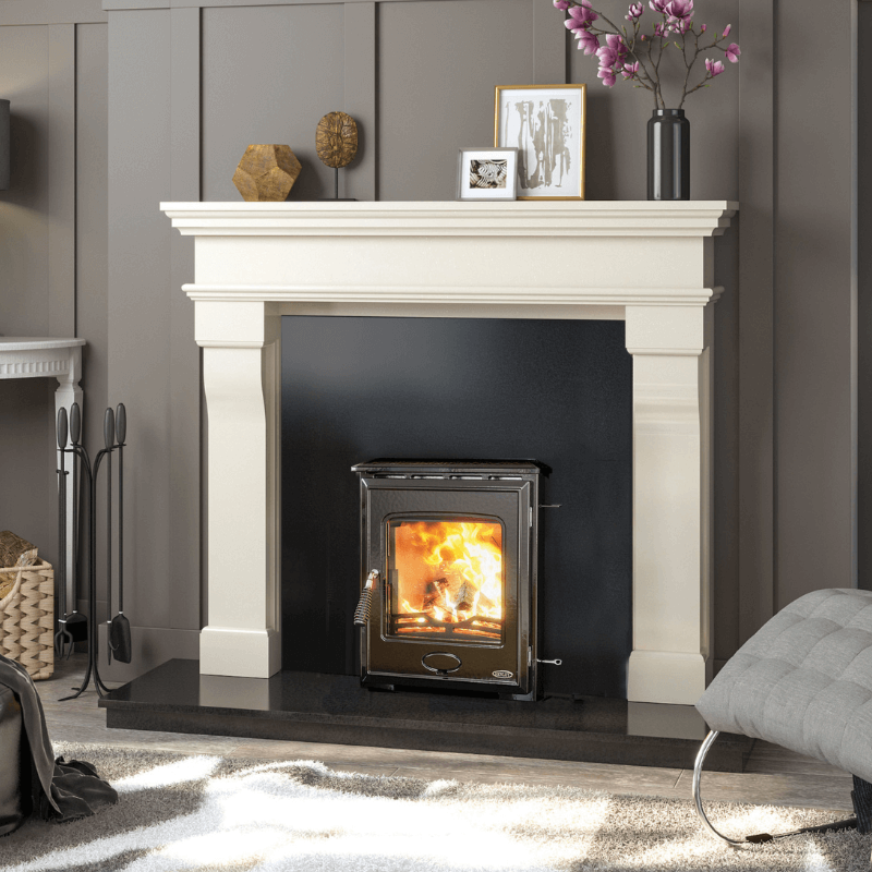Marseilles Fireplace Package Deal – 54” Fireplace, Hearth & Insert Stove