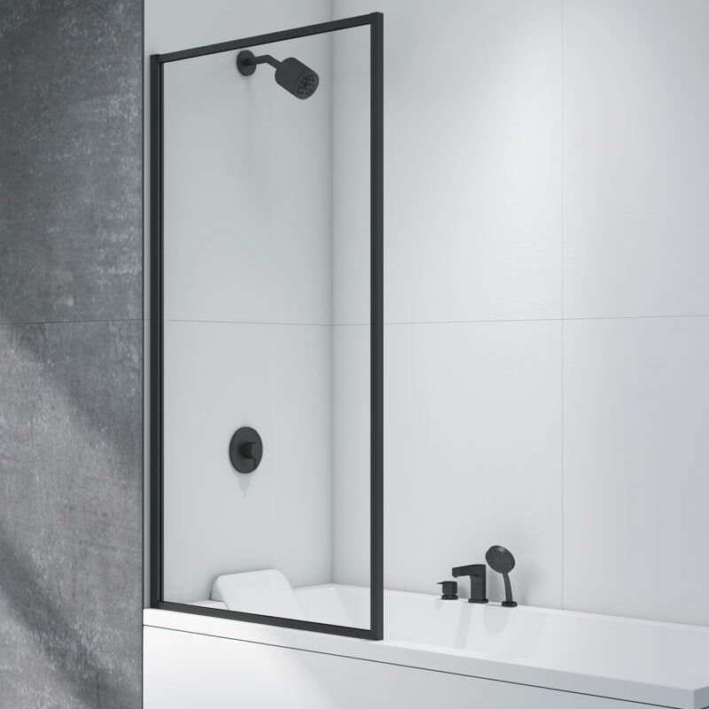 Merlyn Framed Black Bath Screen