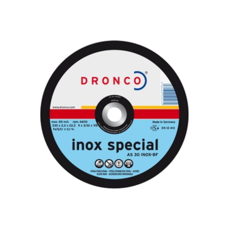 Metal and Stainless Steel Cutting Disc 230mm x 19mm x 22.23mm Dronco Inex Special