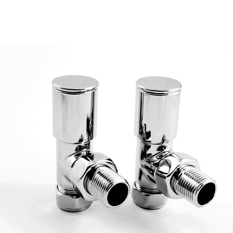 Pair Modern Angled Radiator Valves