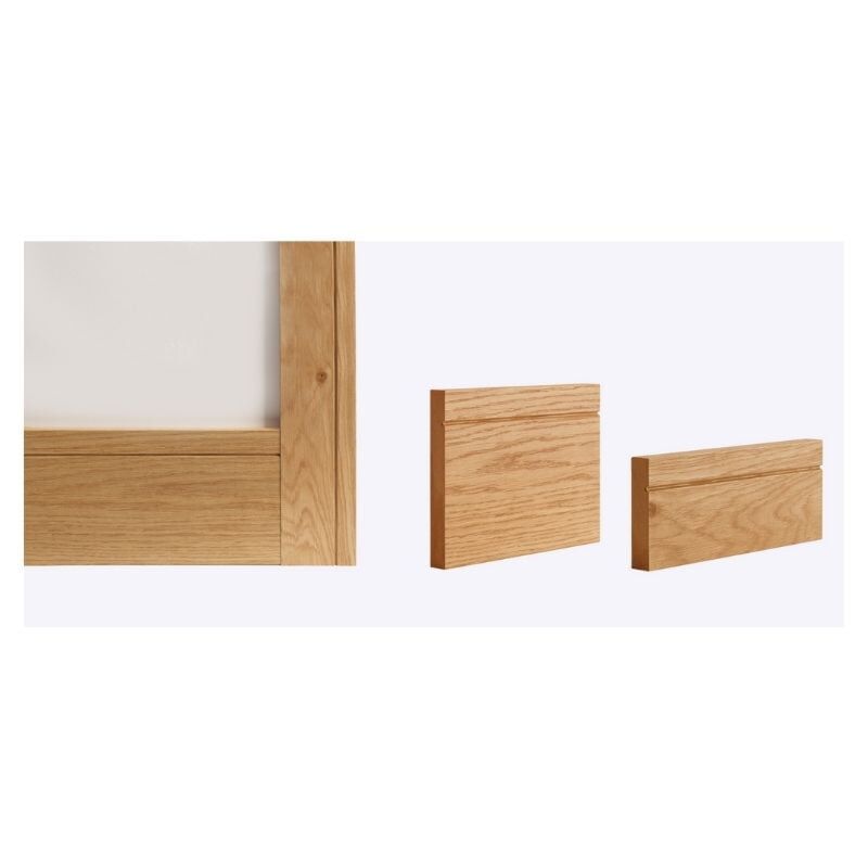 Oak Shaker Skirting Board 145mm x 18mm x 3.6m