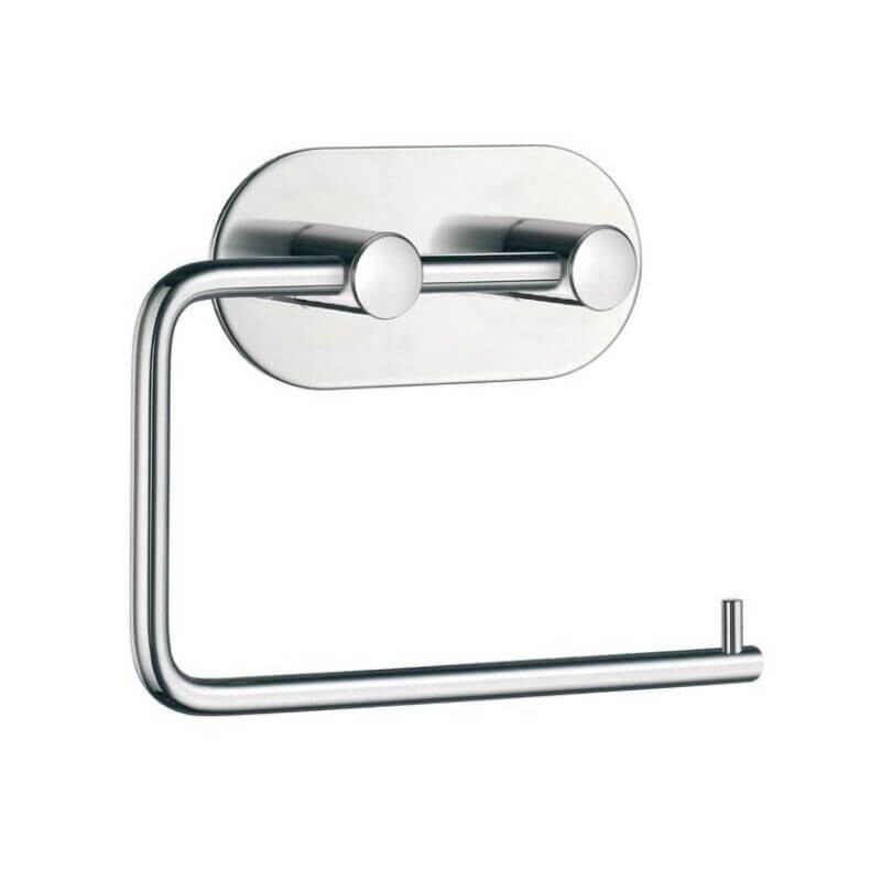 Polished Chrome Square Round Edge Toilet Roll Holder