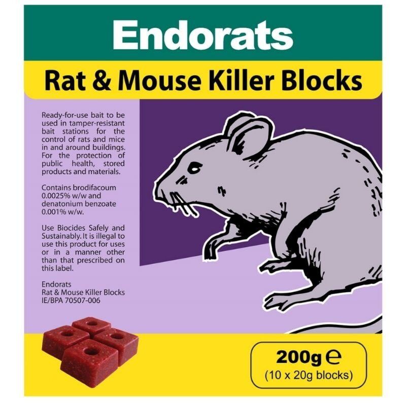 Endorats Rat Mouse Killer Blocks 300g