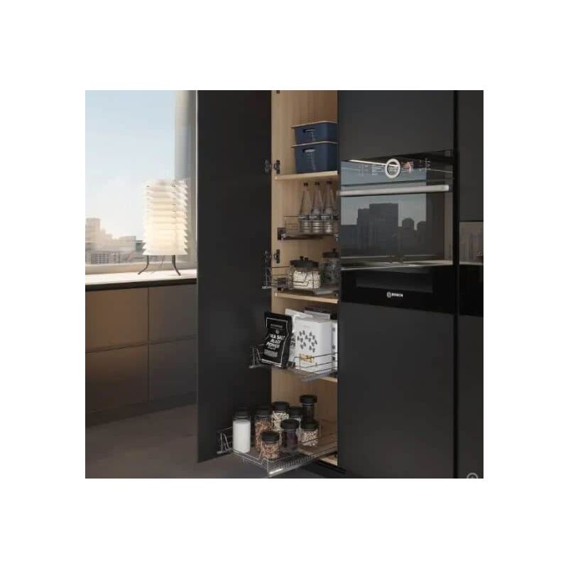 Soft close pull out wire basket