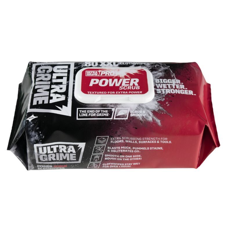 UltraGrime Pro Power Scrub Cleaning Wipes (80)