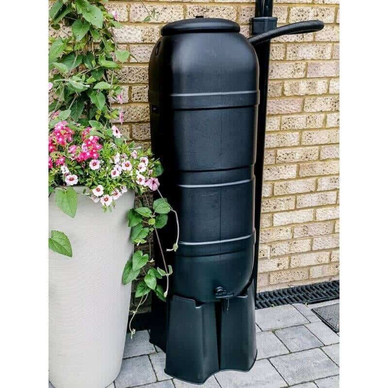 Water Butt Set 100 litre - Slimline includes tap & downpipe filler kit