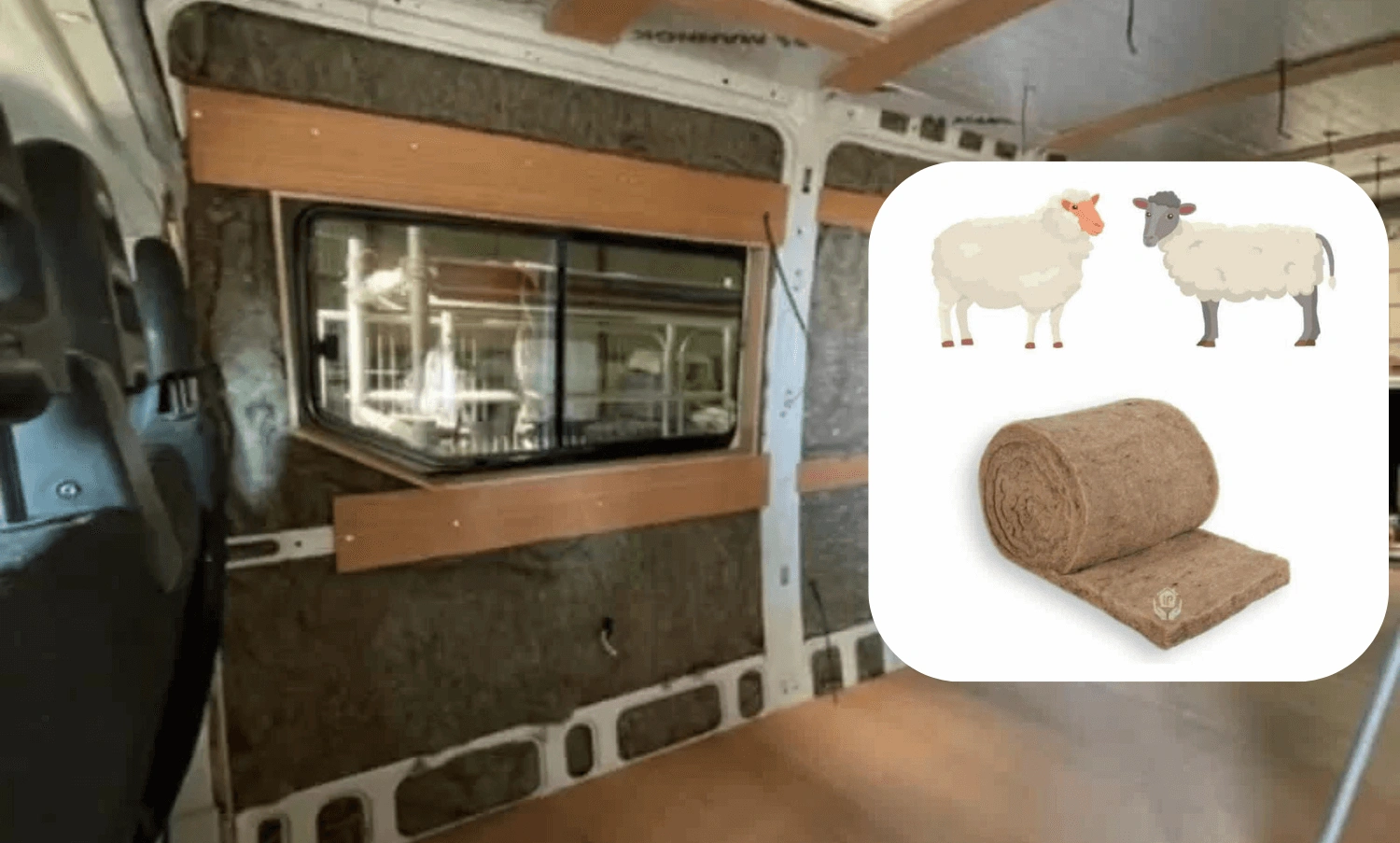 Campervan insulation - 100% pure sheep wool