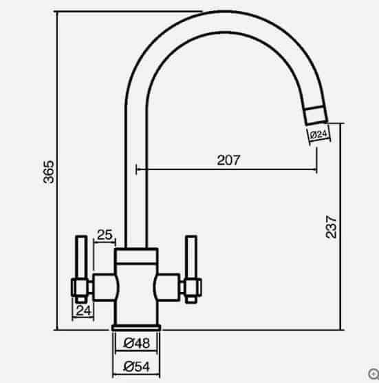 Rococo tap dimensions