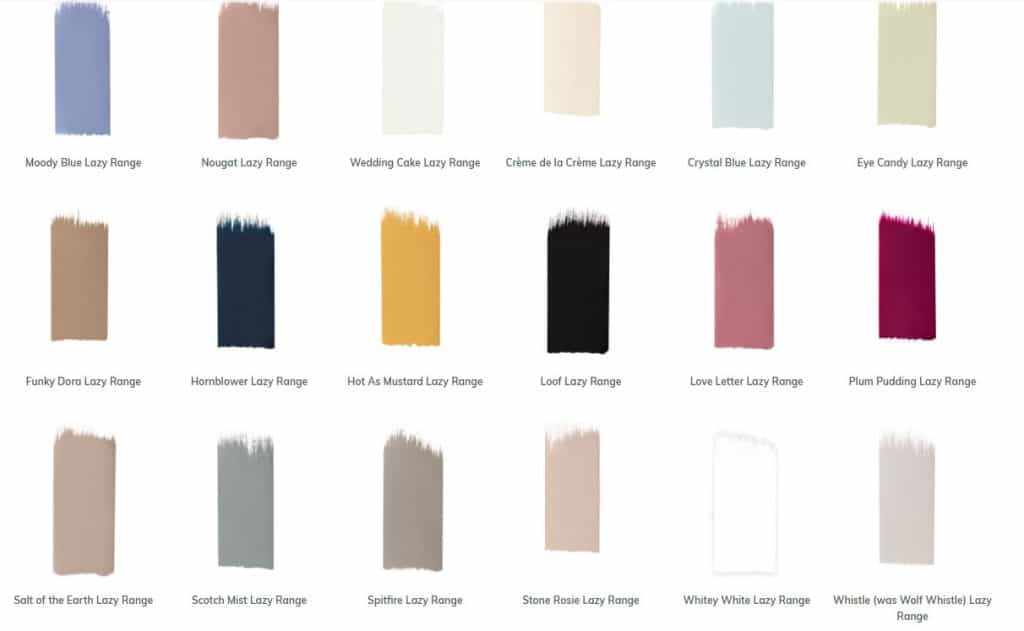 Furniture Paint Frenchic Lazy Range colours